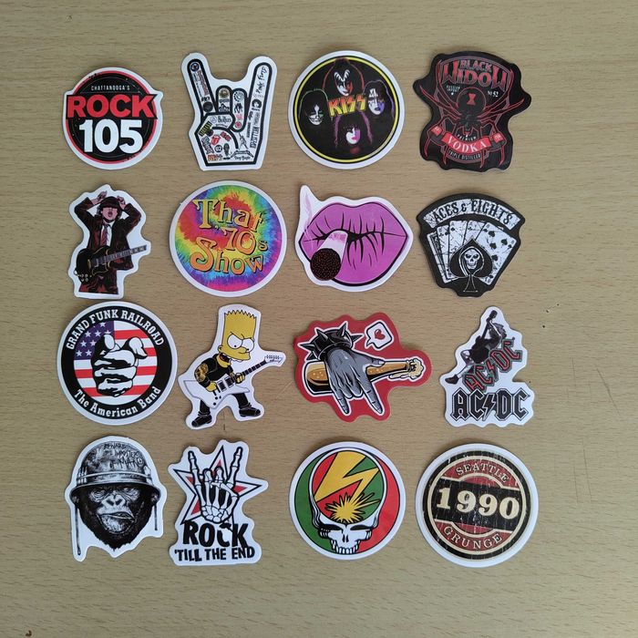 55 Autocolantes Adesivos Stickers Rock
