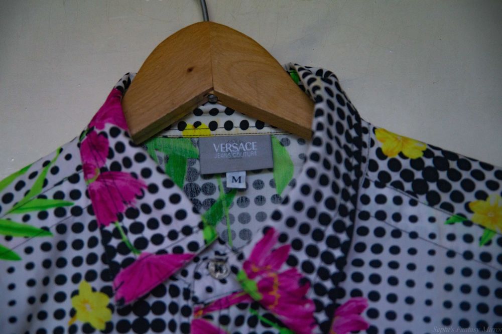 Koszula krótka Versace Jeans Couture kolorowa M