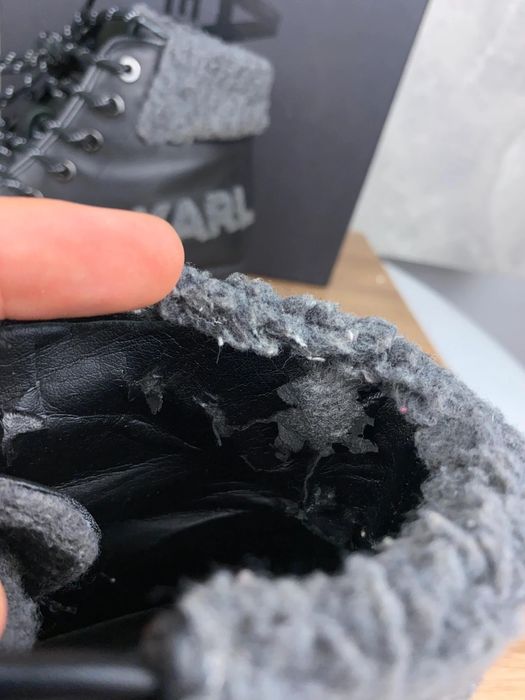 Karl Lagerfeld Trekka II Hiker Fleece r. 40 - eleganckie trzewiki