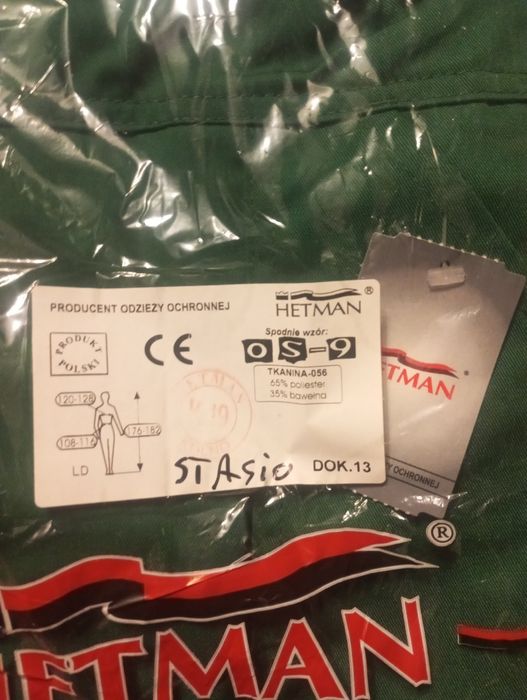 Spodnie ogrodniczki 10 par