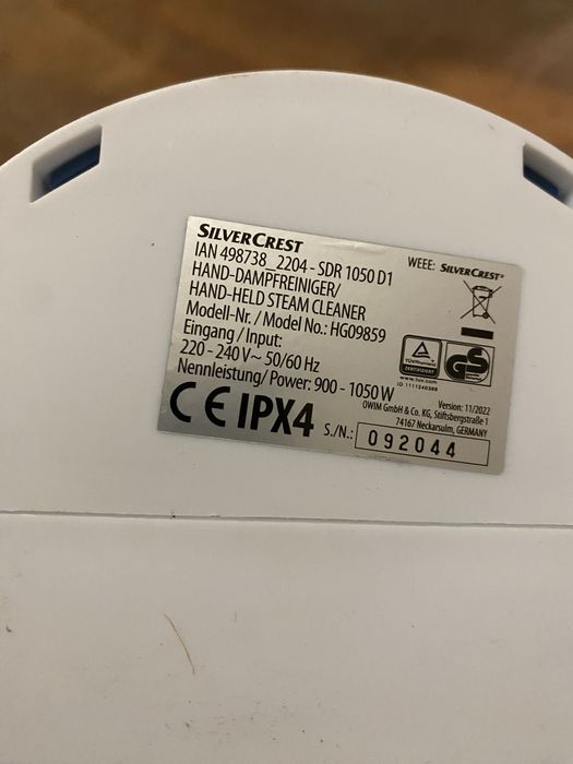 Maquina de Limpeza a vapor Manual