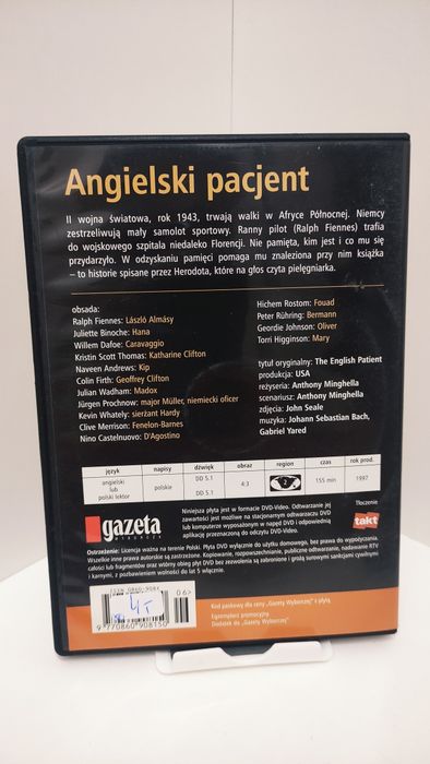 Angielski Pacjent DVD film