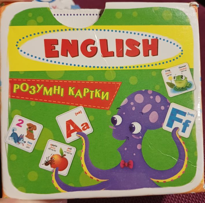 Розумні картки,лічба,картки Василь Федієнко,англійська English.
