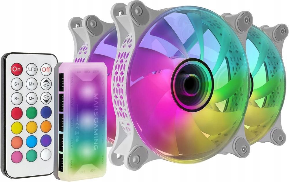 wentylator mars gaming 120 x 120 mm mf-3dkitw prędkość 1100 obr./min