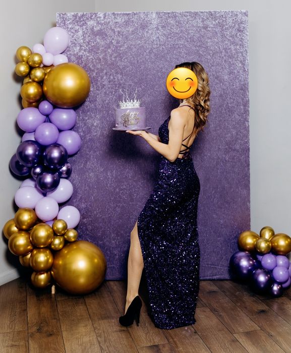 Вечірня фіолетова сукня