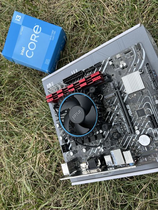 Комплект процессор i3 12100f материнка Asus H610M D D4 озу 16 gb 3466