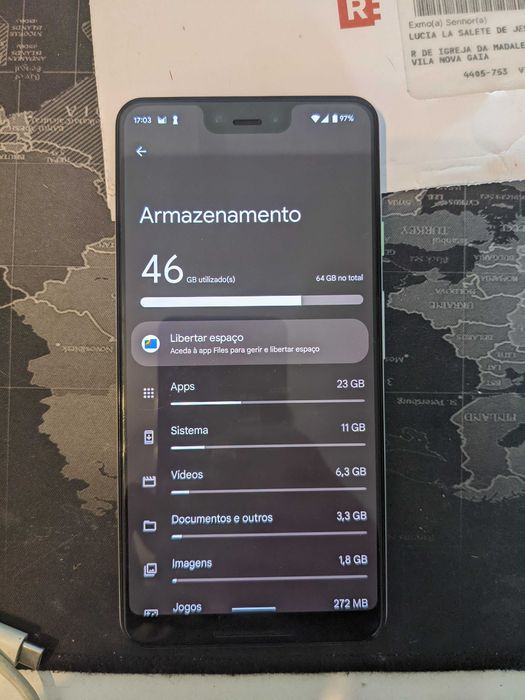 Telemovel Google Pixel 3 xl com bateria nova