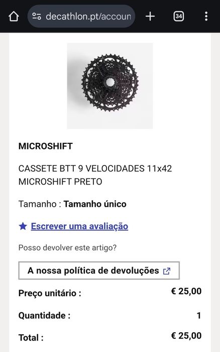 Bicicleta para peças