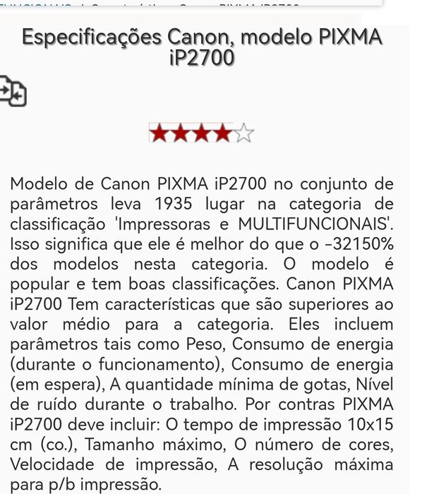 Impressora Canon IP2700