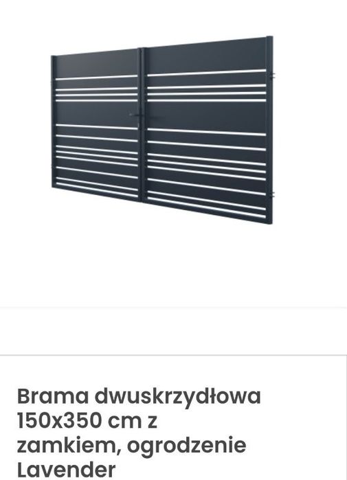 Sprzedam bramę Lavender 350x150 + furtka