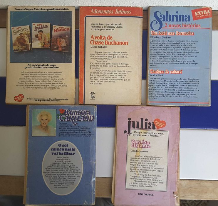 Lote de 5 Romances Bianca / Sabrina / Júlia