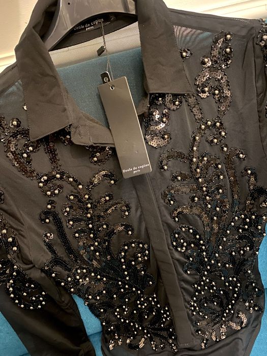 M\L Cudne nowe body tiul z cekinami