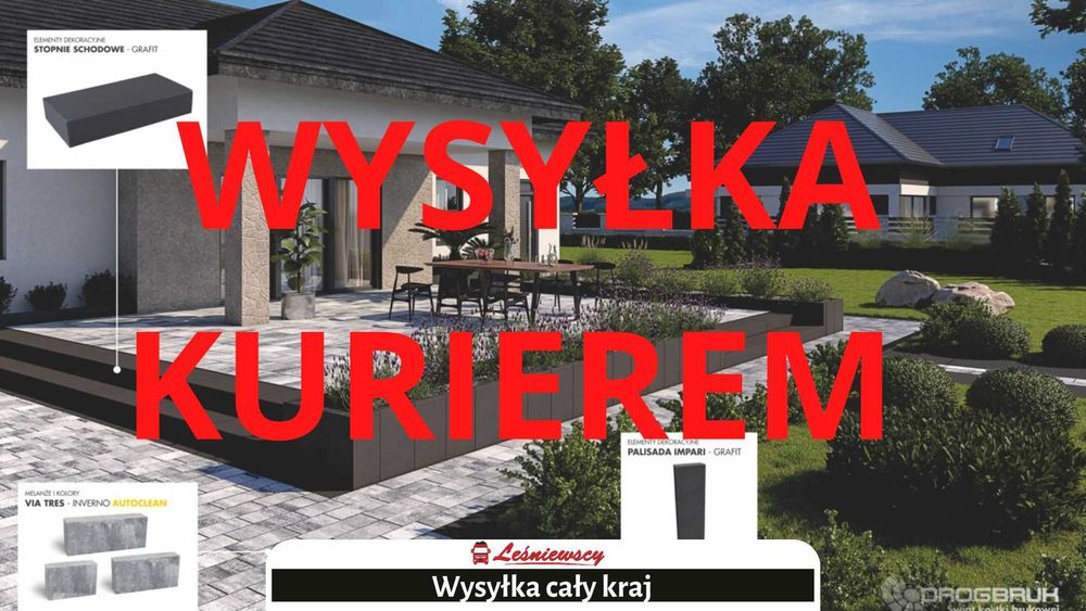 Palisada betonowa IMPRI 100x30x8 - schody, taras, krawężnik - KURIER