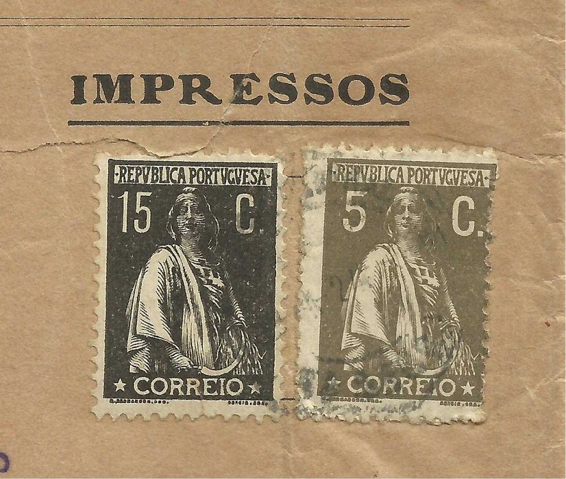 Envelope Comercial antigo  - INSTITUTO NACIONAL  - Selos ceres - filatelia