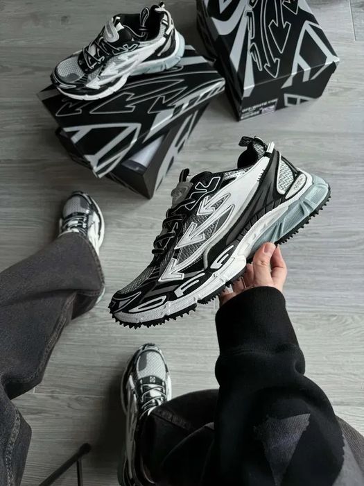 Мужские и женские кроссовки OFF-WHITE Be Right Back Grey Black Origina