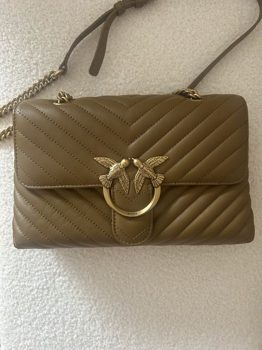 Torebka Pinko lady puff quilt khaki oliwkowa