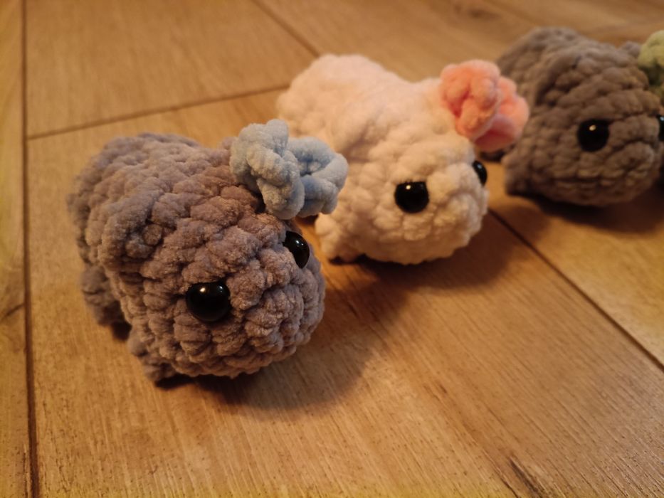 Maskotka pluszak Sad hamster Smutny chomik Handmade tik tok matching