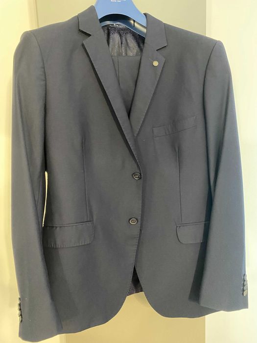 Garnitur męski granatowy EVENEMEN marynarka + spodnie 176/112/98