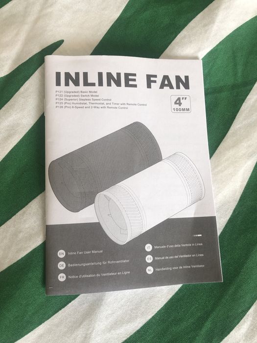 Inline fan P124 FB04E