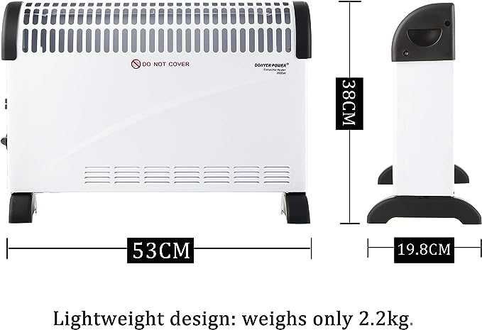Конвектор електричний, кімнатний обігрівач DONYER POWER 2000 Вт