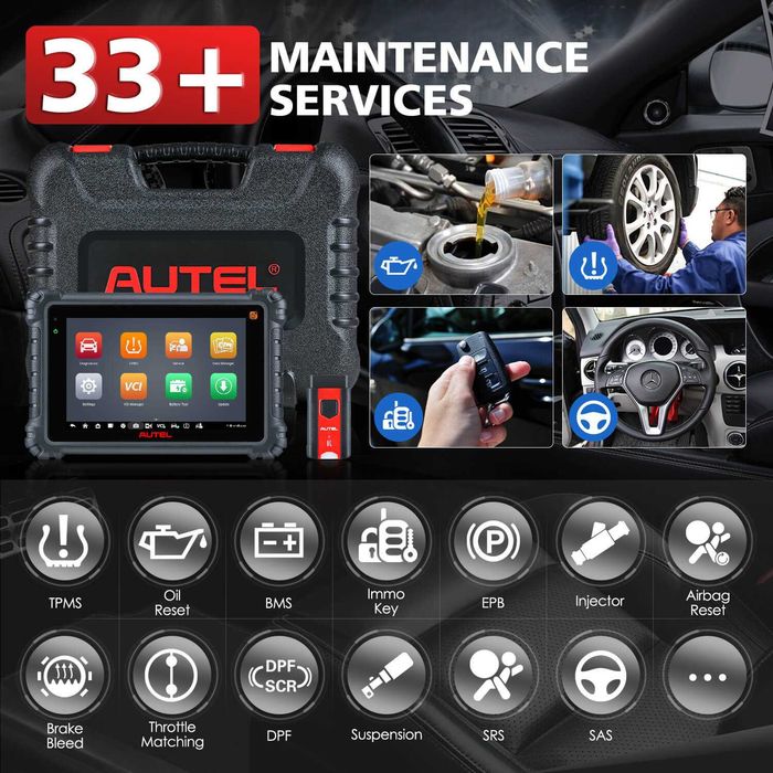 Autel MaxiCOM MK906S PRO2-TS KIT Maquina Diagnóstico OBD +40 Funções /TPMS (NOVO)