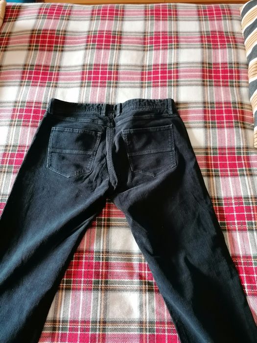 Calça MassimoDutti Tam. 40 azul esc. Bombazine