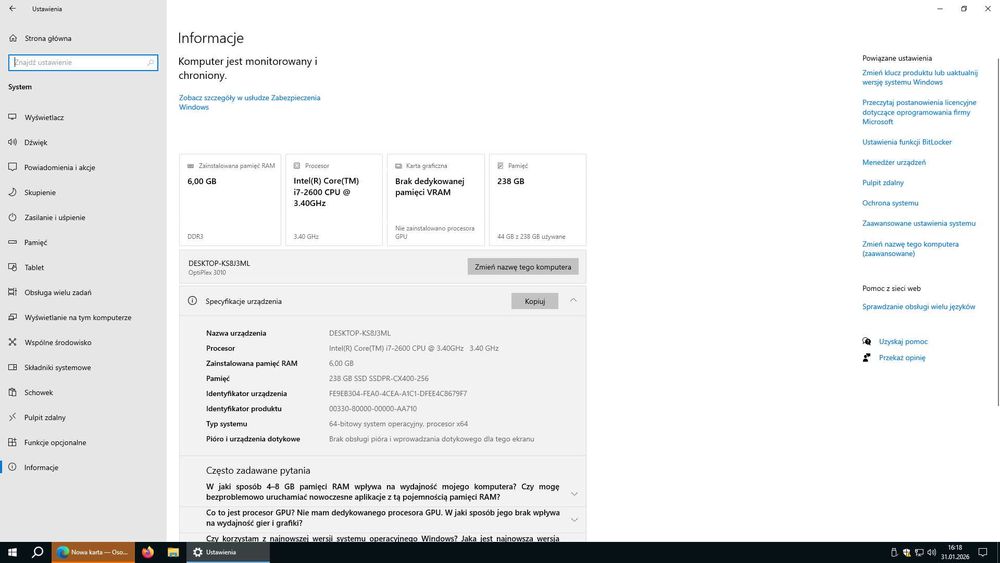 Sprzedam komputer dell