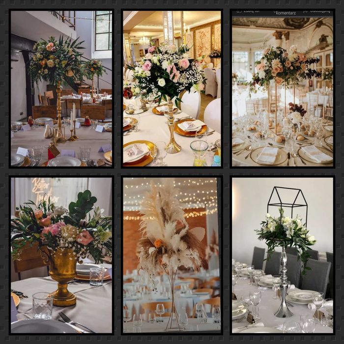 drzewka sztuczne kwiatowe ślub wynajem dekoracje