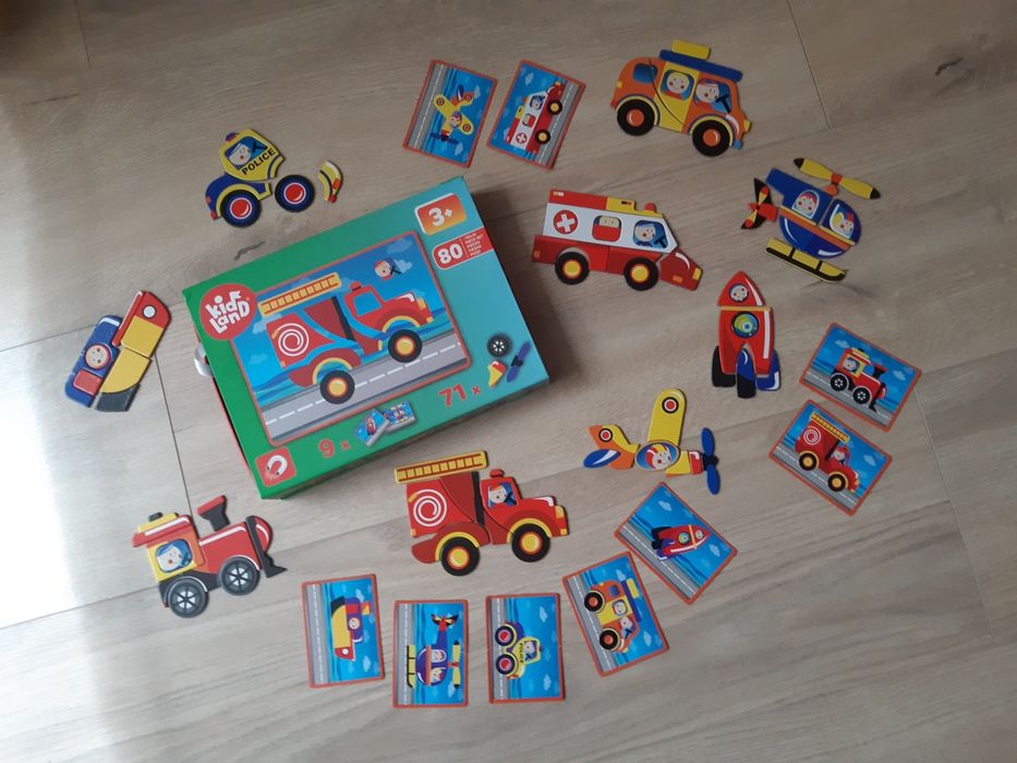 Puzzle magnetyczne Kind Land pojazdy
