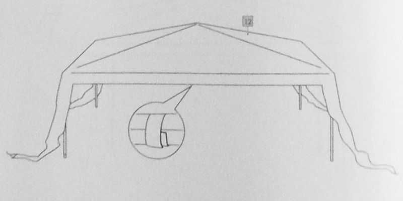 Zadaszenie dach do namiotu pawilonu 3x3 białe