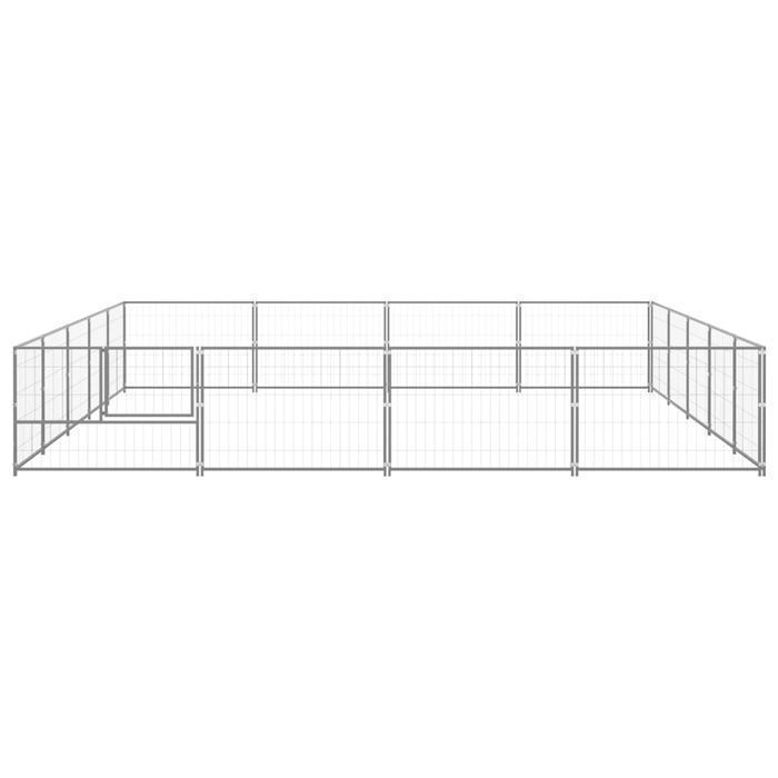 Vidaxl Kojec Dla Psa, Srebrny, 20 M², Stalowy