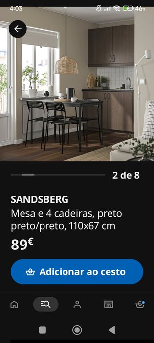 Mesa refeição 4 pessoas