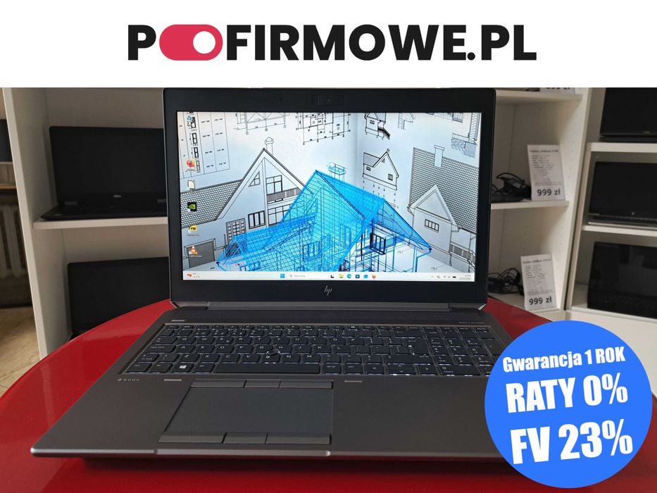 Mobilna Stacja Robocza 15" HP Zbook 15 G6 i9-9880h 32GB/512GB SSD Nvidia T2000 4GB Win11 Gawarancja 12mc Faktura 23% PoFirmowe.pl