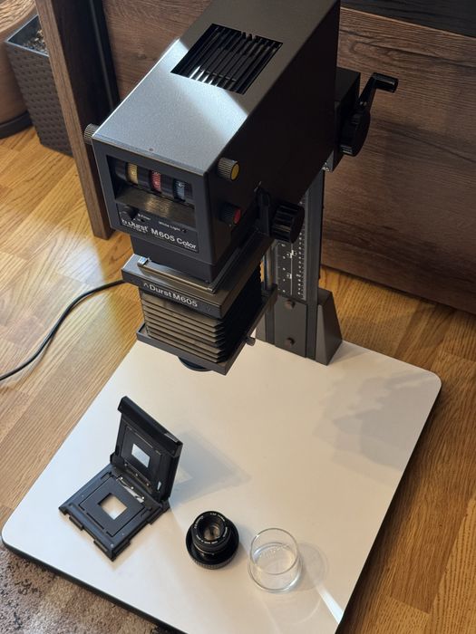 Powiekszalnik Durst M605 35mm z Minoltą C.E Rokkor 50 2.8