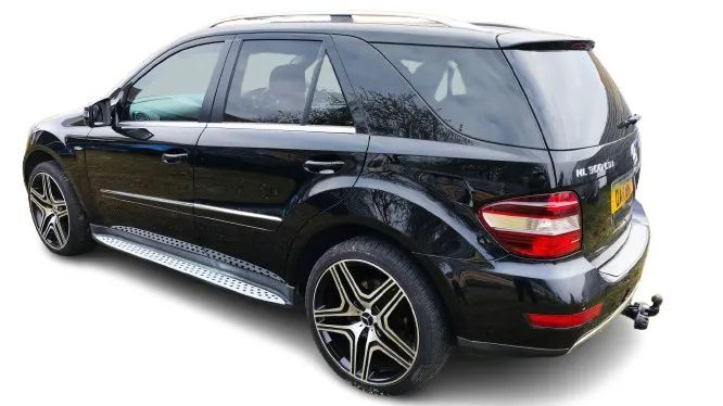 DRZWI LEWY PRZÓD TYŁ KOMPLETNE KOMPLET CZARNE C197 197 ORYGINALNY LAKIER DO ZAŁOŻENIA W KOLOR MERCEDES ML W164 FL LIFT