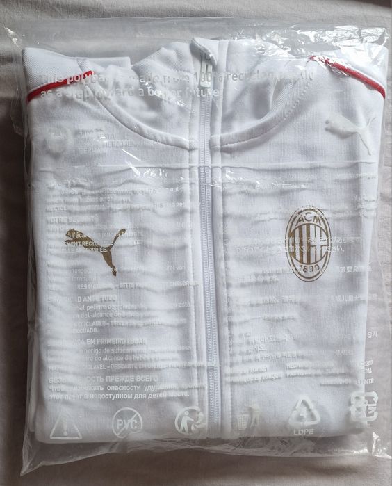 Casaco Puma Novo ACMilan Ziper-Branco Criança11/12