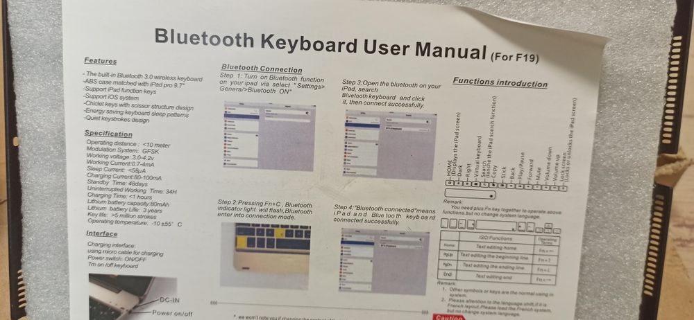 Чохол клавіатура для iPad/планшета