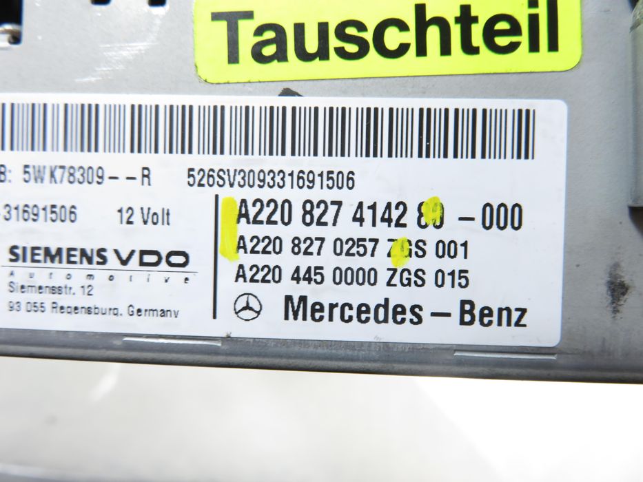 Radio Mercedes-benz Klasa S (w220)