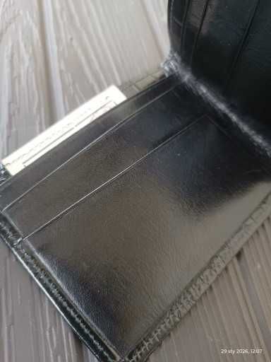 Portfel portmonetka skórzany czarny Egypt import prl 1975