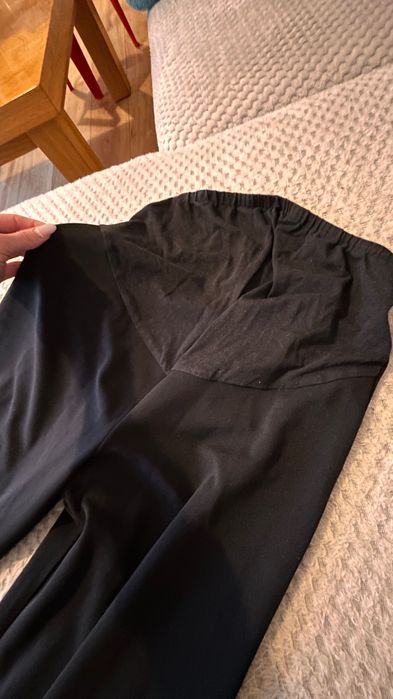 Spodnie ciążowe z szeroką nogawką S