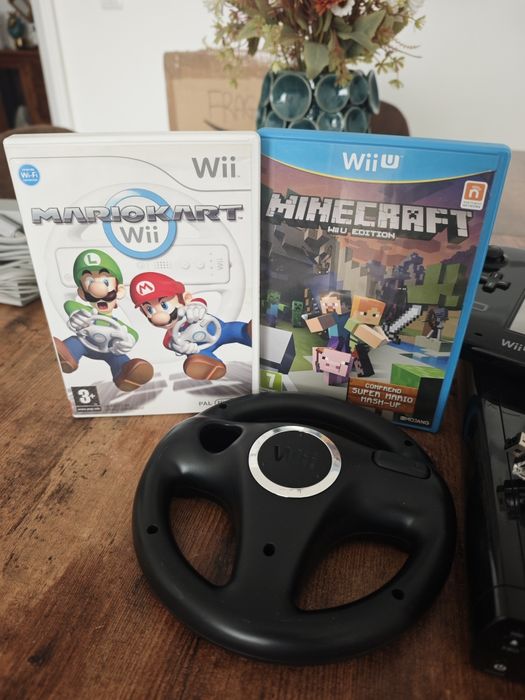 Consola Wii U com comando e jogos