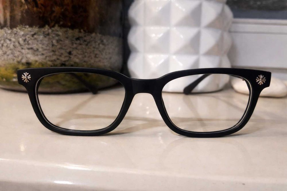 Czarne okulary Chrome Hearts style