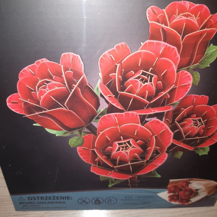Puzzle 3D kwiaty