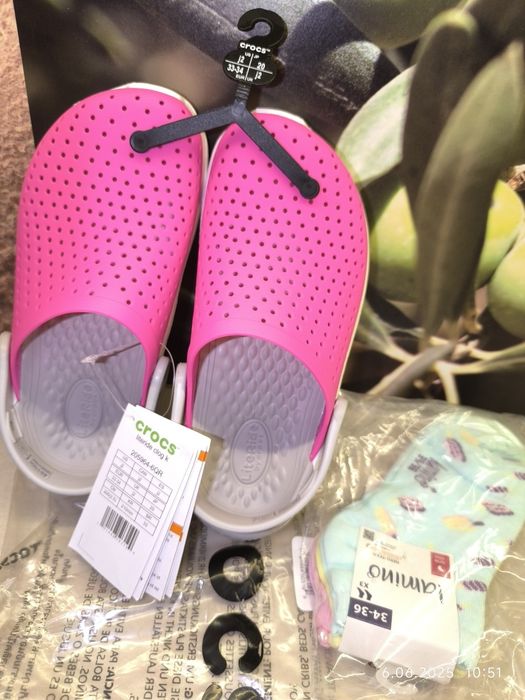 CROCS literide clog sandały rozm.J2(33-34) GRATIS !