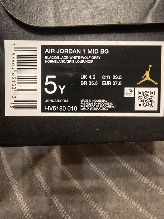 Buty Nike Air Jordan 1 Mid BG (GS) • 37.5 •