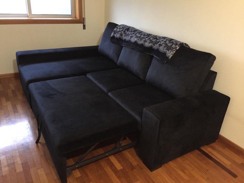 Sofá cama chaise longue esquerdo  de 3 lugares