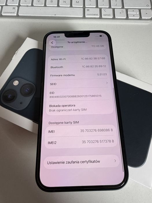 Bateria 96% iPhone 13 128gb Midnight