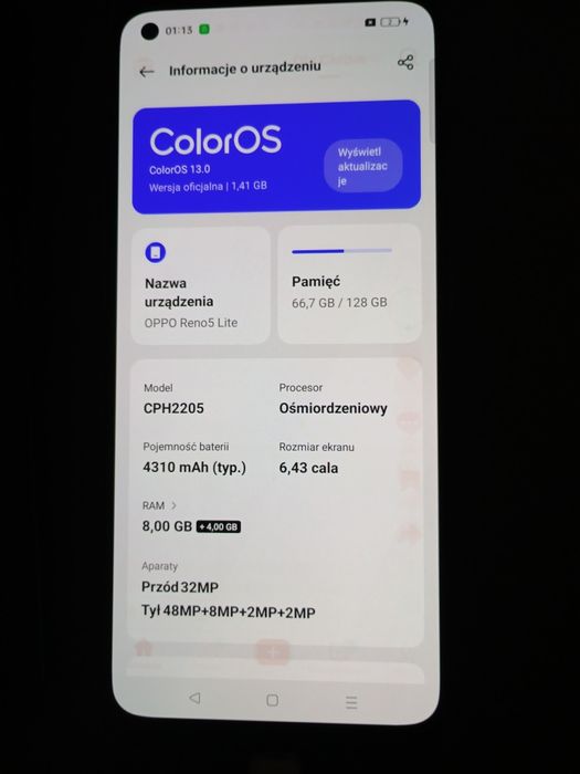 Sprzedam 2 telefony oppo reno 5 lite