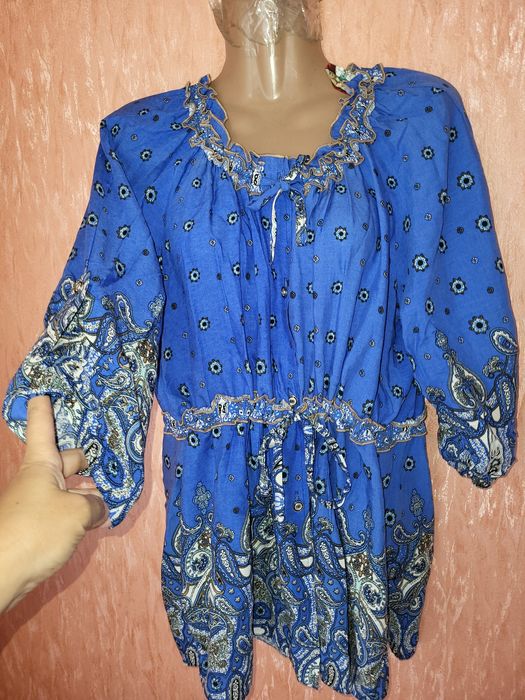 Туника рубашка штапель пляжно повседневная XL-XXL