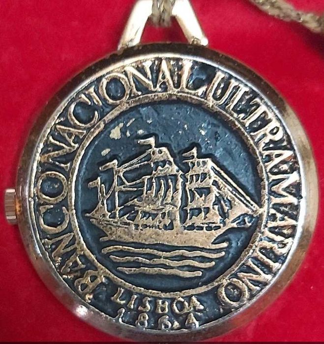 Relógio Bolso Corda Banco Nacional Ultramarino